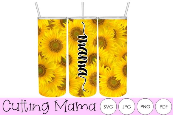 20 Oz Skinny Sunflower Mama Tumbler All Graphics