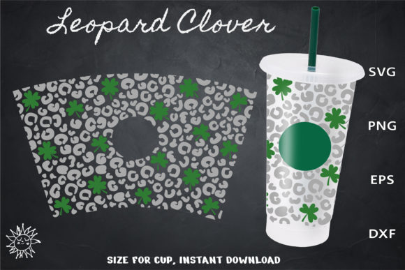 Clover Leopard Wrap Venti Cold Cup Graphics and Crafts
