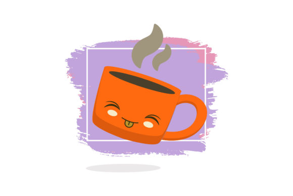 Coffee Cup Cute Kawaii Brush Background Graphics