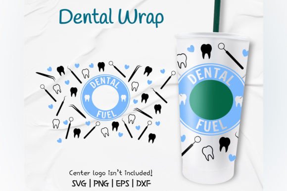 Dental Full Wrap Venti Cold Cup 24 Oz. Graphics