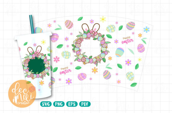 Easter Bunny DIY Wrap Venti Cold Cup Graphics