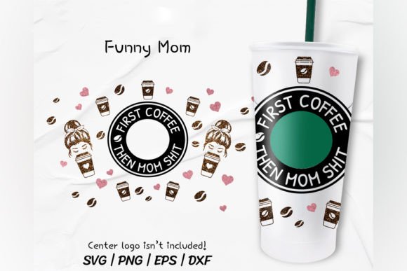 First Coffee, Venti Cold Cup 24 Oz Graphics and Crafts