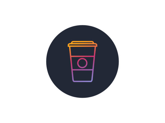 Food Icon Gradient Drink Cup Graphics and Icons