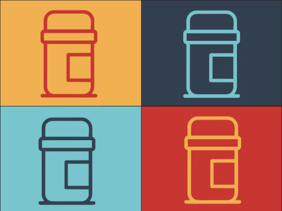 Hot Cup Thermos Graphics & Logos