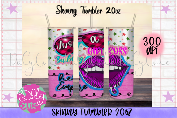 Just a Girl Boss Tumbler 20oz Skinny Graphics