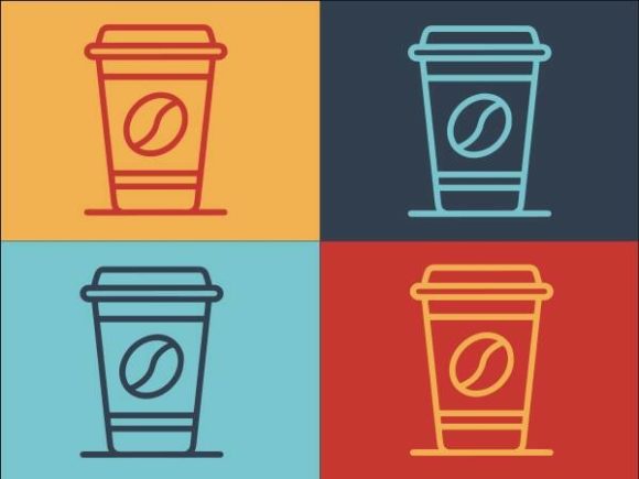 Plastic Cup Coffee Graphics & Logos