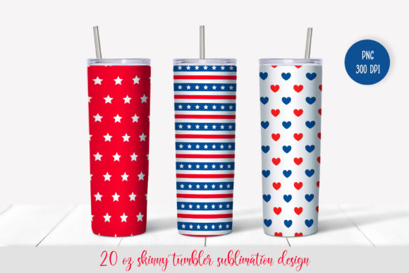 Stars and Stripes Patriotic Tumbler Wrap: Graphics and Crafts