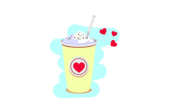 Valentine Cup Glass Romantic Graphics